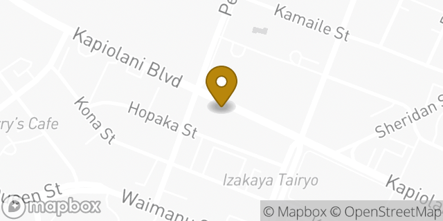 Map showing the location of Enterprise Rent-A-Car in Honolulu, HI 96814
