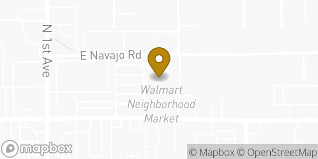 Map showing the location of Walmart Neighborhood Market in Tucson, AZ 85719