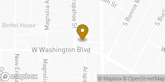 Map showing the location of AutoZone in Los Angeles, CA 90007