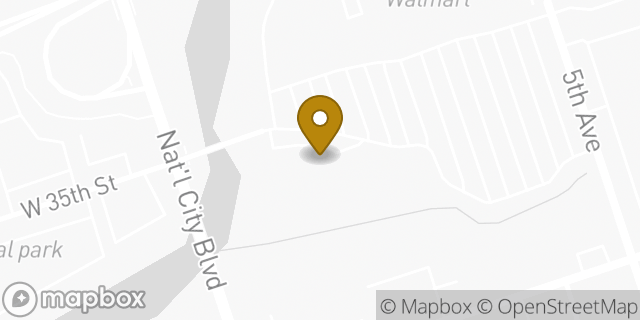 Map showing the location of Subway in Chula Vista, CA 91910