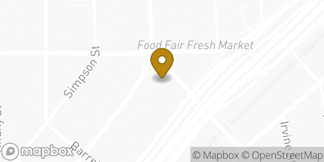 Map showing the location of Dunkin' in Bronx, NY 10459