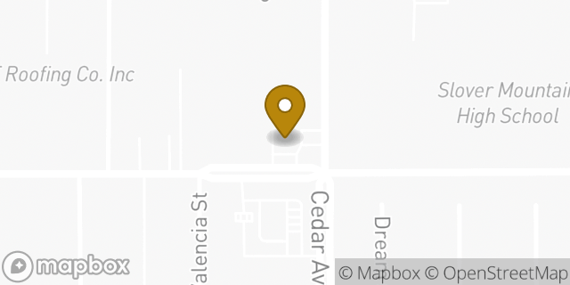 Map showing the location of 7-Eleven in Bloomington, CA 92316