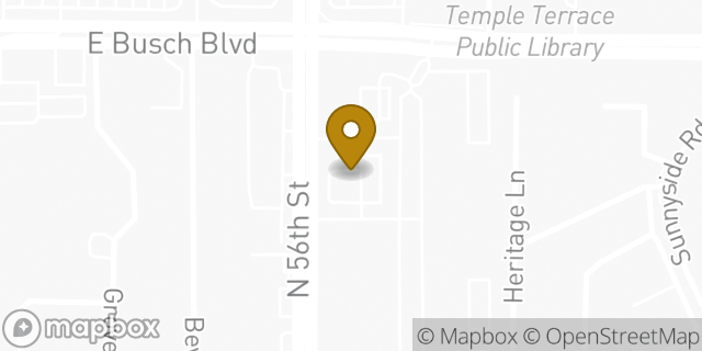 Map showing the location of Starbucks in Temple Terrace, FL 33617