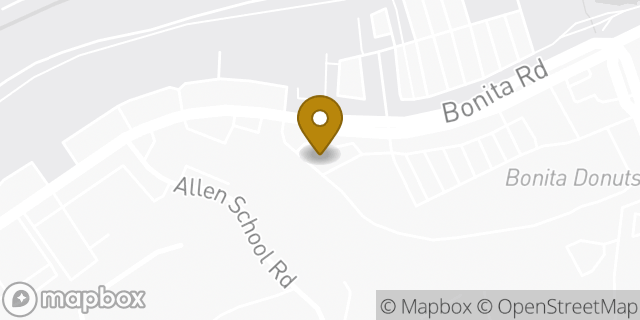 Map showing the location of McDonald's in Bonita, CA 91902