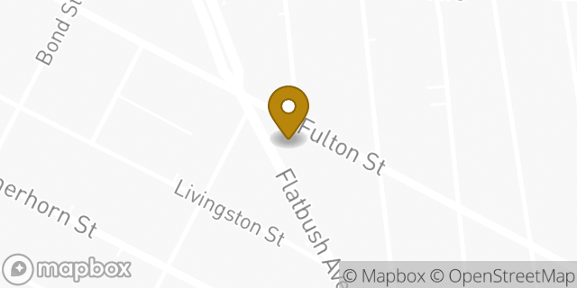 Map showing the location of Bank of America Financial Center & Walk-Up ATM | One Flatbush in Brooklyn, NY 11217