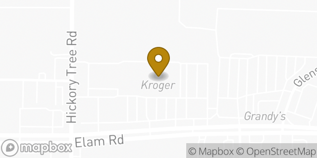 Map showing the location of Kroger in Balch Springs, TX 75180