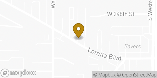 Map showing the location of Hertz in Lomita, CA 90717