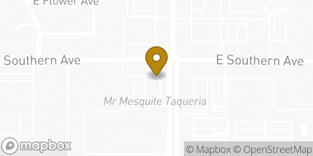 Map showing the location of Starbucks in Mesa, AZ 85209