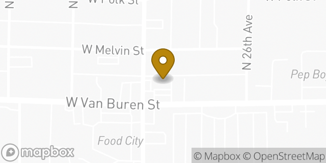 Map showing the location of Amazon Locker - Gown in Phoenix, AZ 85009