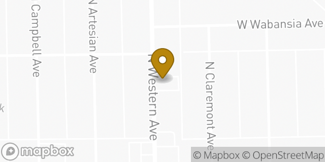 Map showing the location of Baskin-Robbins in Chicago, IL 60647