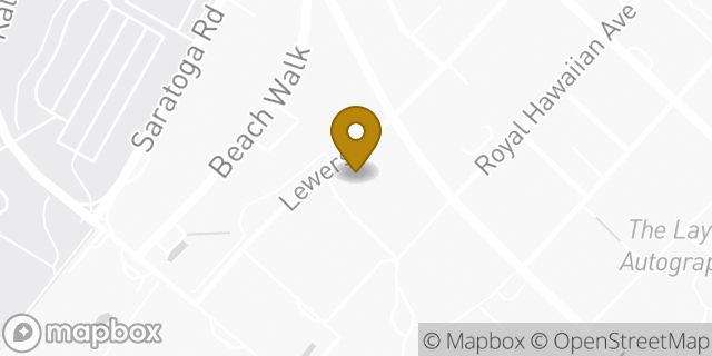 Map showing the location of Starbucks Coffee Company in Honolulu, HI 96815