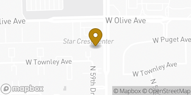Map showing the location of Amazon Locker - Ezra in Glendale, AZ 85302