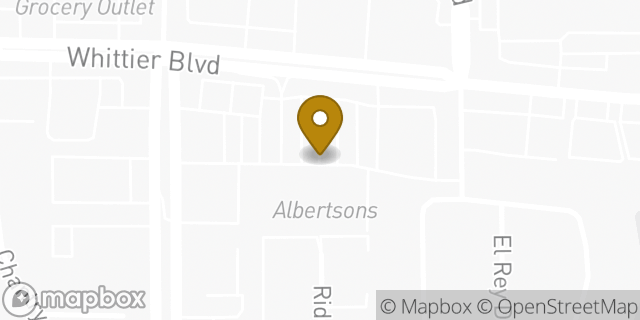 Map showing the location of Albertsons in La Habra, CA