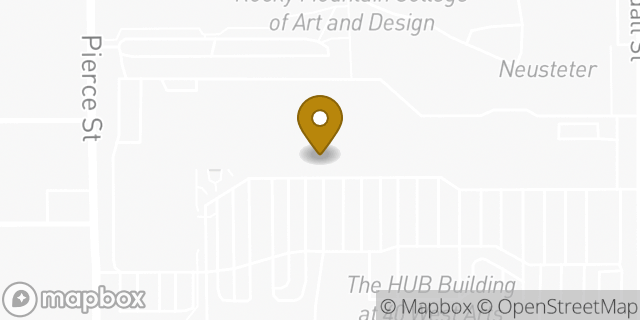 Map showing the location of Amazon Locker - Gymnast in Lakewood, CO 80214
