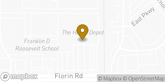 Map showing the location of The Home Depot in Sacramento, CA 95823