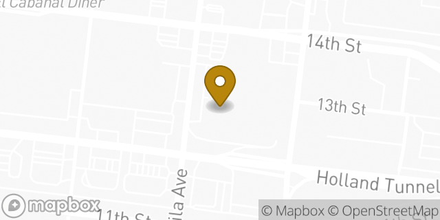Map showing the location of Penske Truck Rental in Jersey City, NJ 07310