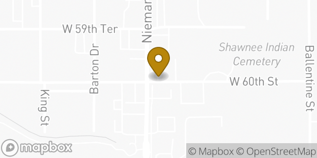 Map showing the location of Shawnee - Nieman HLE in Shawnee, KS 66203