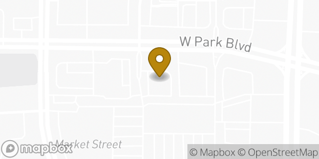 Map showing the location of Chase Bank in Plano, TX 75093