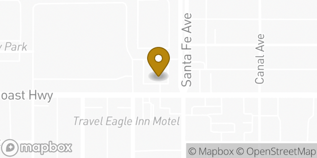 Map showing the location of McDonald's in Long Beach, CA 90810