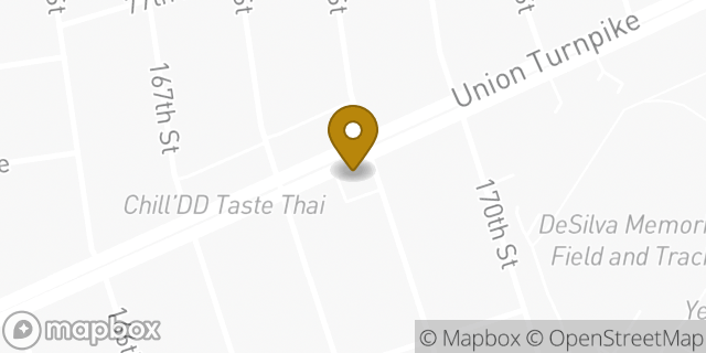 Map showing the location of Dunkin' in Fresh Meadows, NY 11366