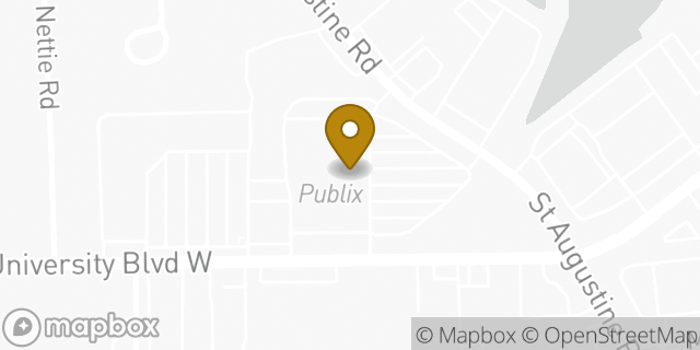 Map showing the location of Publix in Jacksonville, FL 32217
