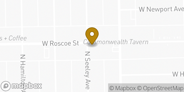 Map showing the location of Starbucks in Chicago, IL 60618