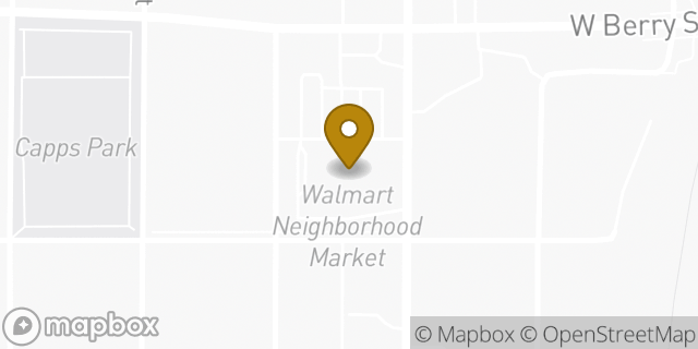 Map showing the location of Walmart Neighborhood Market in Fort Worth, TX 76110
