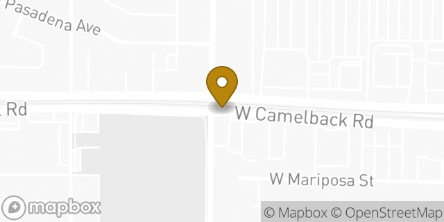 Map showing the location of Hertz Car Rental - Phoenix - Camelback HLE in Phoenix, AZ 85013