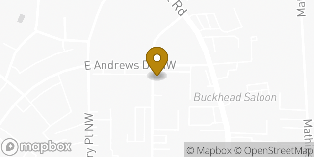 Map showing the location of Patagonia in Atlanta, GA 30305