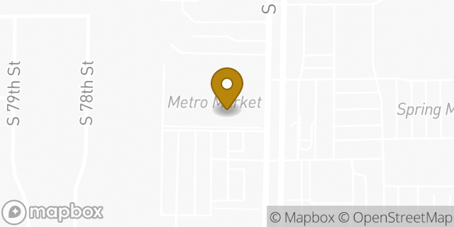 Map showing the location of Starbucks in Greenfield, WI 53220