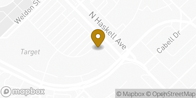 Map showing the location of Amazon Locker - Neblina in Dallas, TX 75204