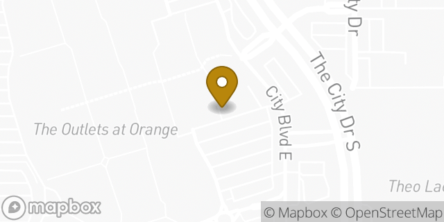 Map showing the location of Gap Factory in Orange, CA 92868