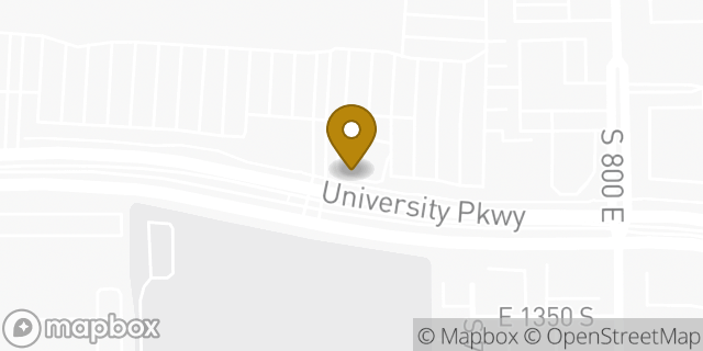 Map showing the location of Starbucks Coffee Company in Orem, UT 84097