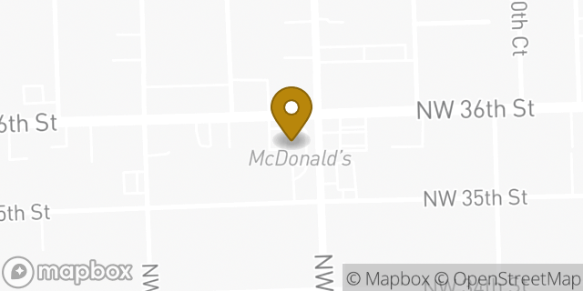 Map showing the location of McDonald's in Miami, FL 33142