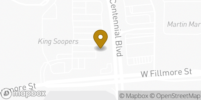 Map showing the location of The UPS Store in Colorado Springs, CO 80907