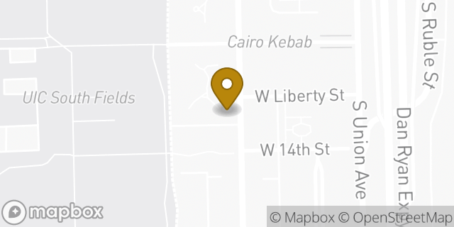 Map showing the location of Amazon Locker - Thunder in Chicago, IL 60607