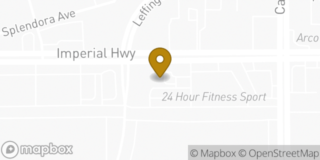 Map showing the location of Starbucks in Santa Fe Springs, CA 90670