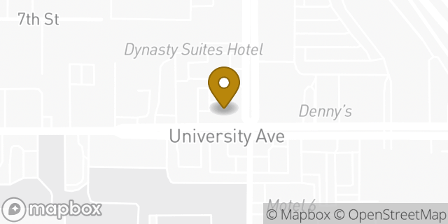 Map showing the location of Starbucks in Riverside, CA 92507