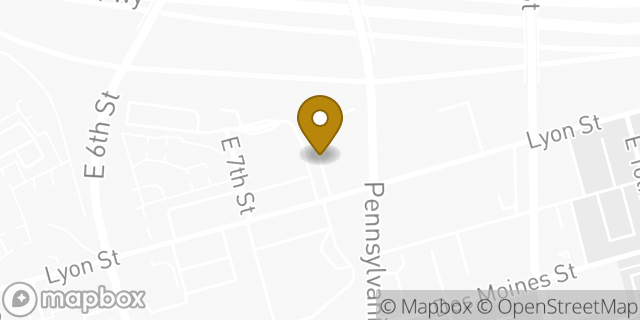 Map showing the location of Department of Iowa American Legion Auxiliary in Des Moines, IA 50309