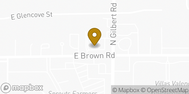 Map showing the location of Dunkin' in Mesa, AZ 85203