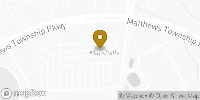 Map showing the location of Marshalls in Matthews, NC 28105