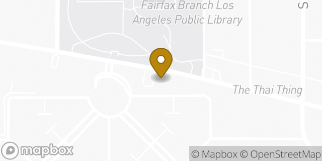 Map showing the location of Chase Bank in Los Angeles, CA 90036