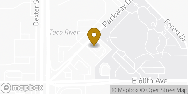 Map showing the location of McDonald's in Commerce City, CO 80022