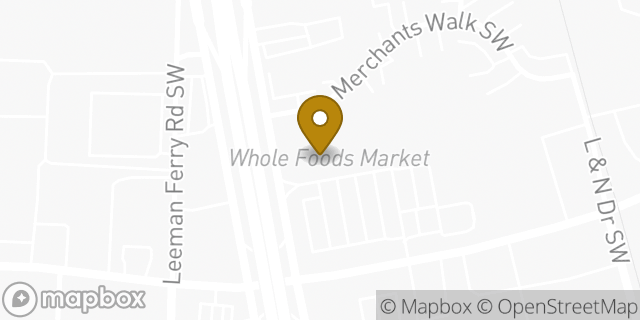 Map showing the location of Market Cocina in Huntsville, AL 35801