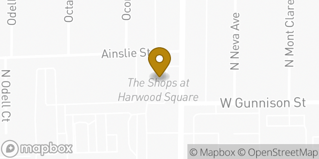Map showing the location of Papa Johns Pizza in Harwood Heights, IL 60706