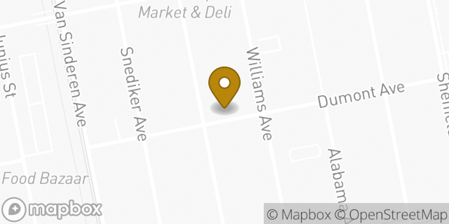 Map showing the location of Amazon Locker - Kenshi in Brooklyn, NY 11207