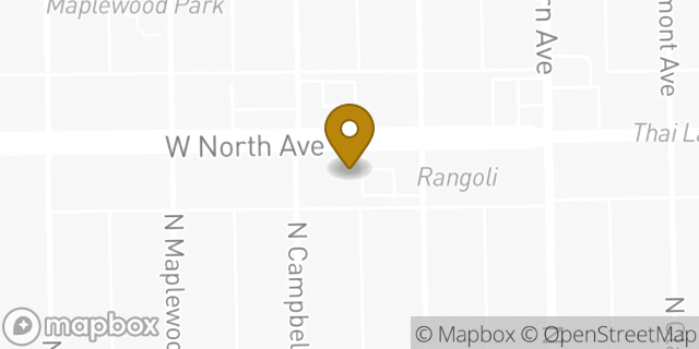 Map showing the location of AutoZone in Chicago, IL 60647