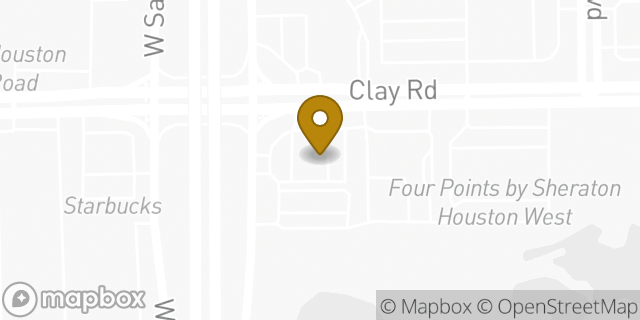 Map showing the location of McDonald's in Houston, TX 77043