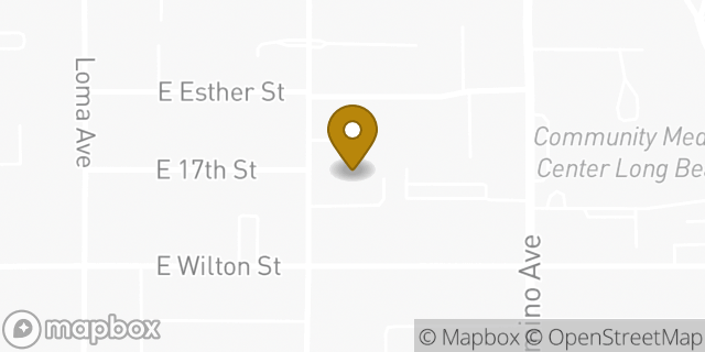 Map showing the location of Kaiser Permanente in Long Beach, CA 90804