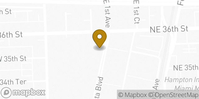 Map showing the location of Marshalls in Miami, FL 33127